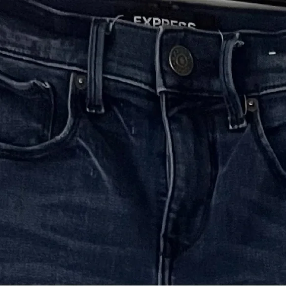 Express Mid Rise Ankle Legging Stretchy Jeans, Size 00S/00C, Blue, Pre-owned - Picture 4 of 8